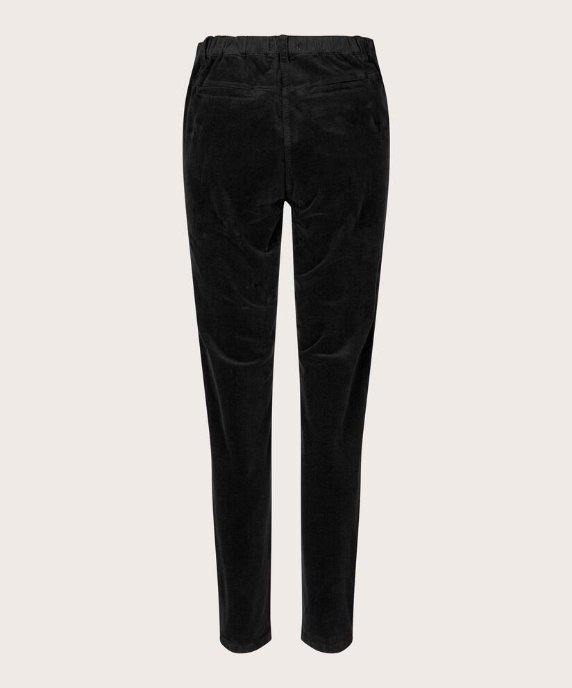 pantalon en velours côtelé coupe slim, Black