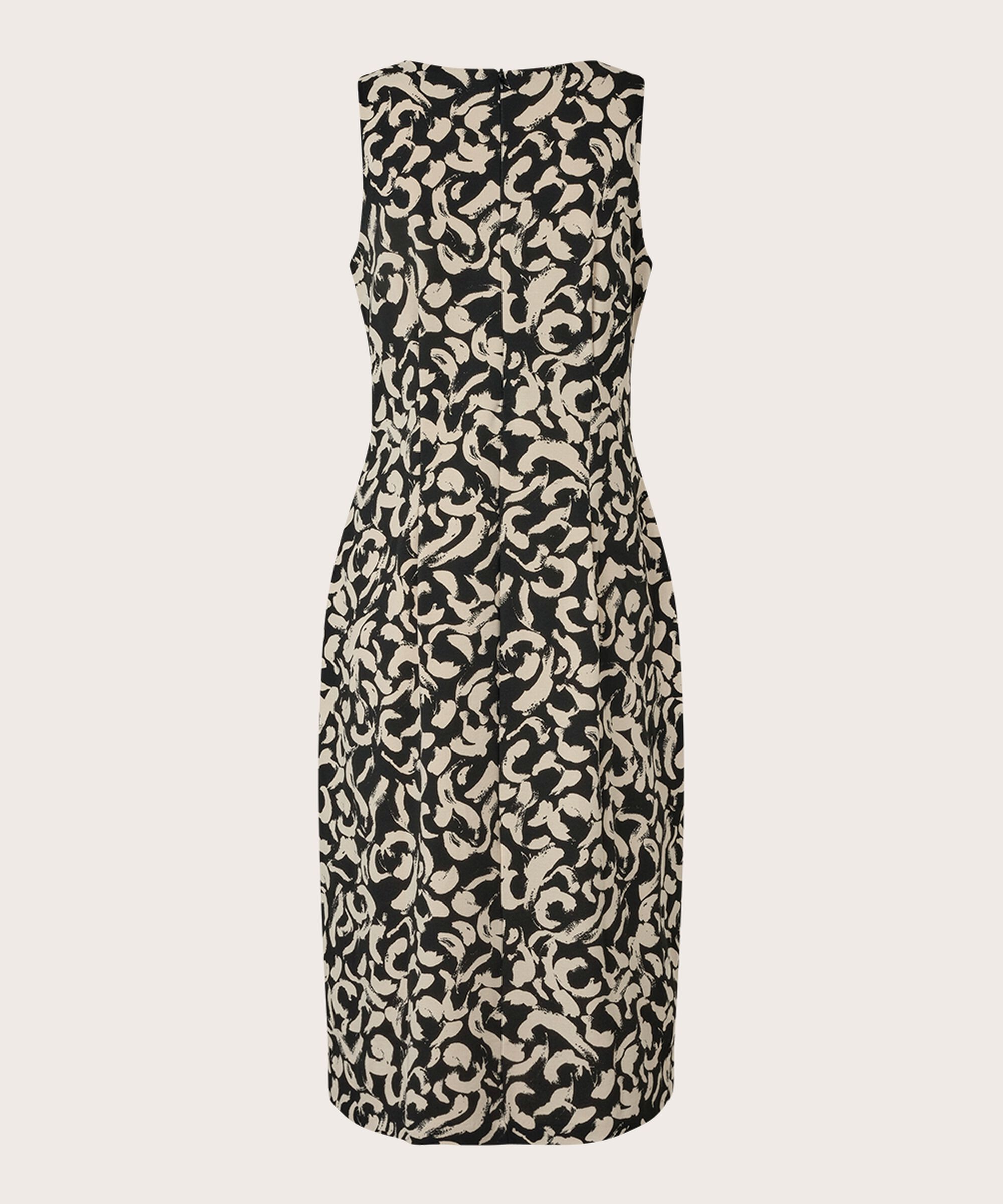 robe ajustée en jersey sans manches, Black