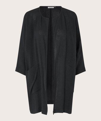 Veste Longue En Bouclé, Black