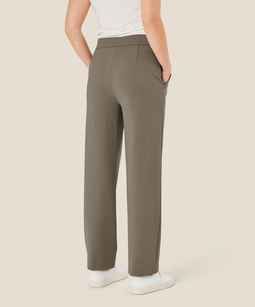 Pantalon En Jersey Avec Plis Cousus, Mink melange