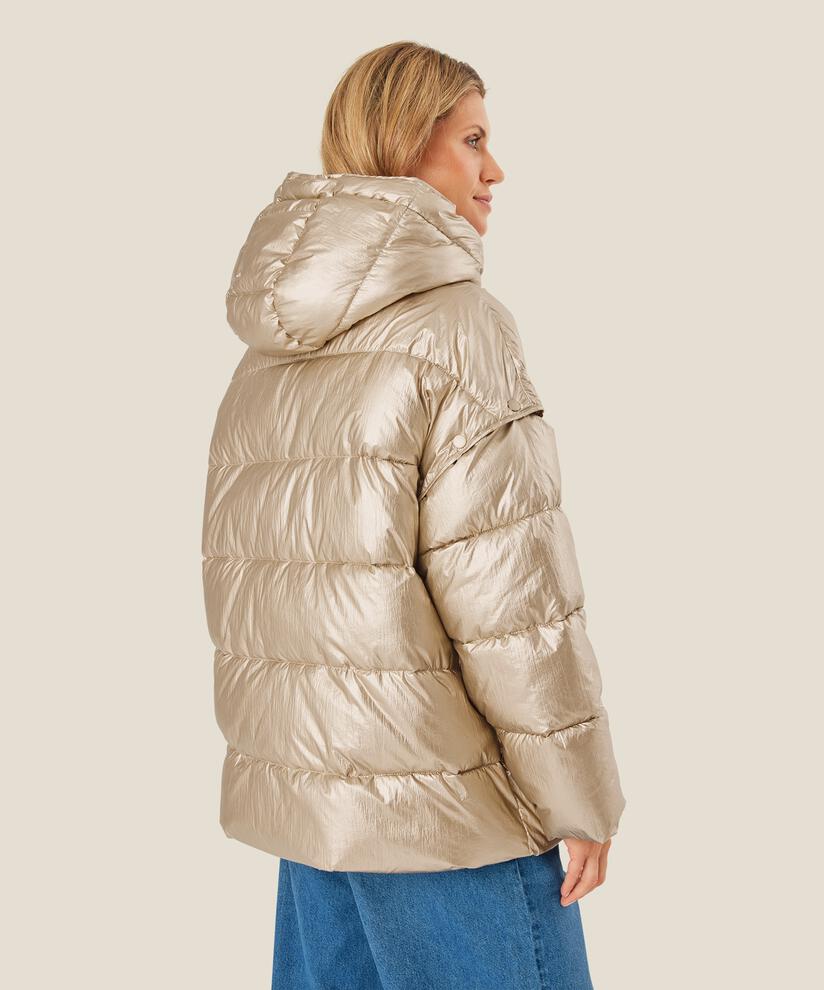 doudoune avec manches et capuche amovibles, Gold