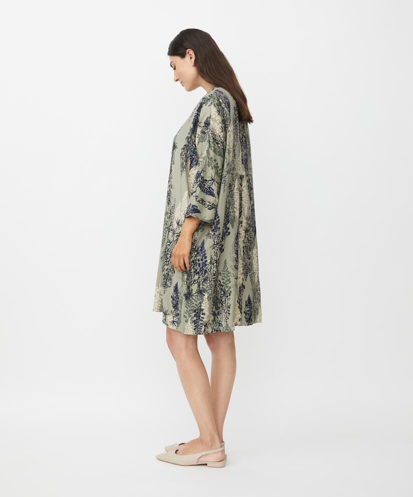 Robe Chemise À Motif En Viscose, Seagrass