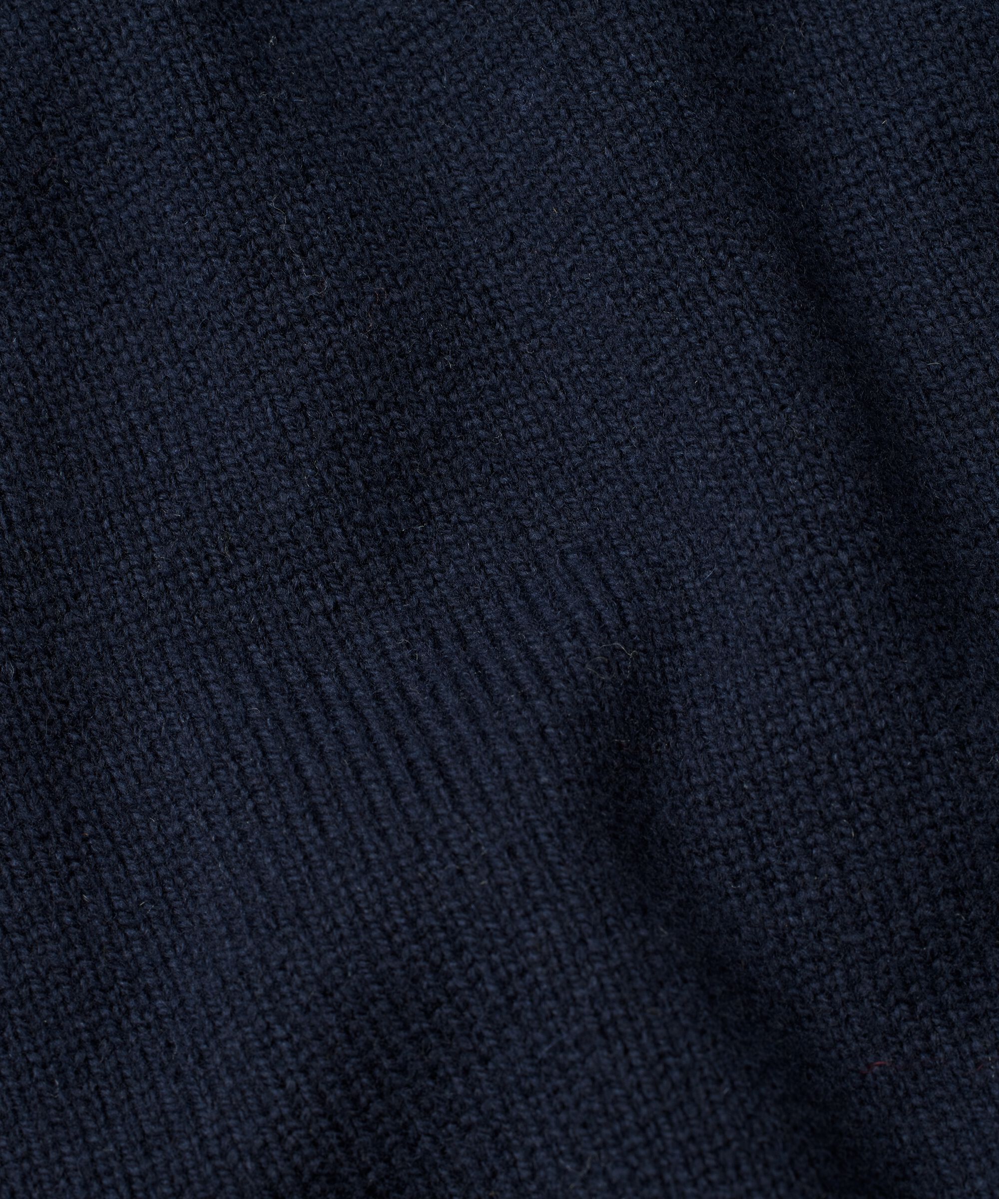 pull en laine mélangée avec col en V profond, Navy Blazer