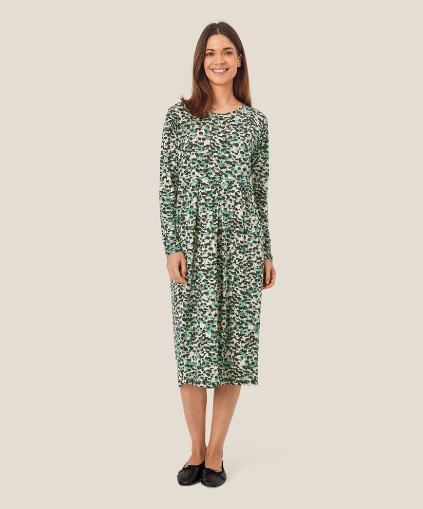 robe tulipe en jersey imprimé, Winter Green