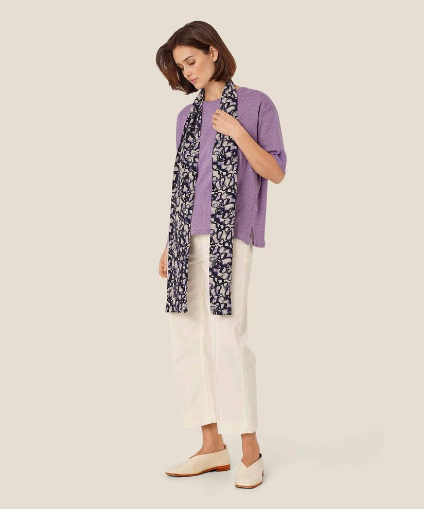 écharpe imprimée en viscose, Meadow Violet