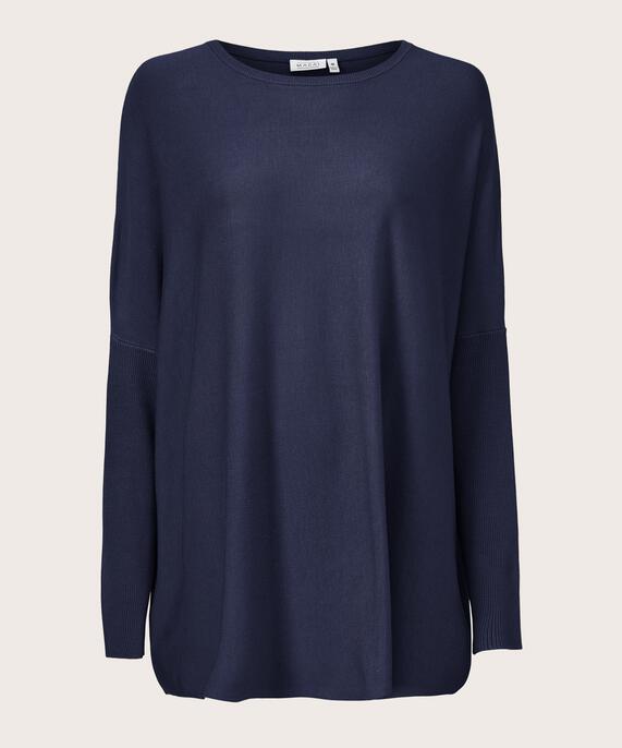 Pull Oversize À Manches Étroites, Navy