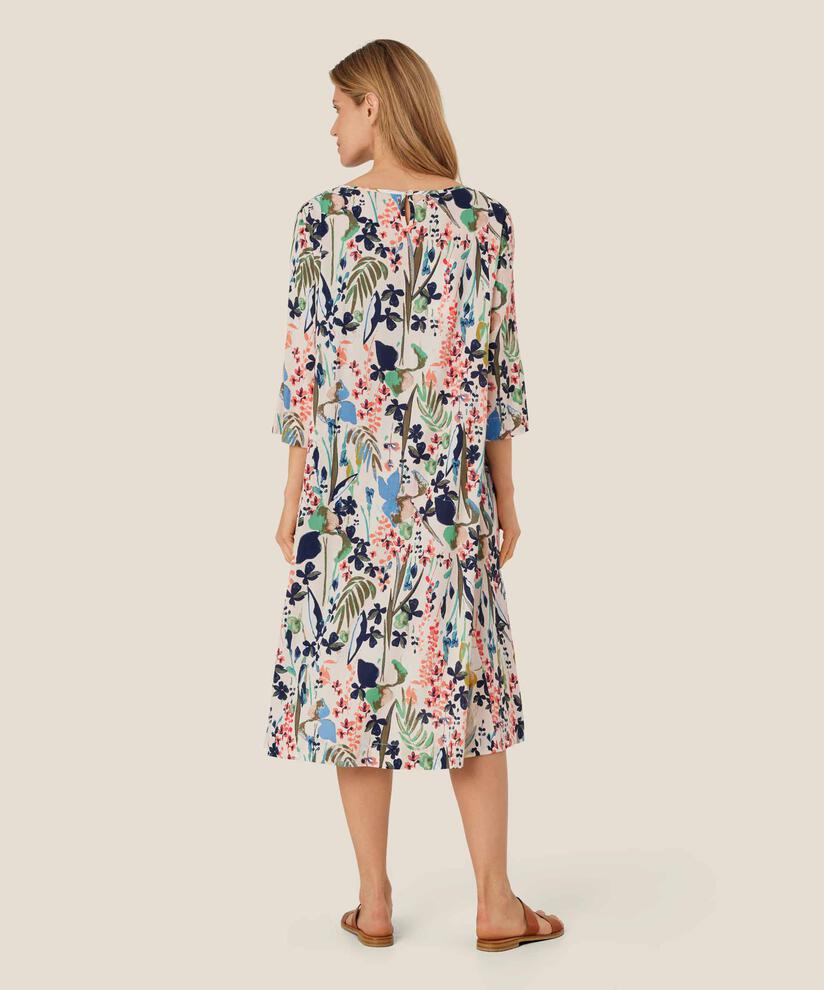 Robe En Viscose Avec Un Bouton Au Cou, Marina