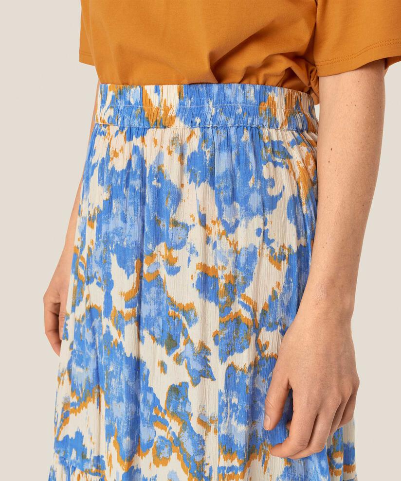 jupe en viscose à motifs avec taille élastique, Nebulas Blue