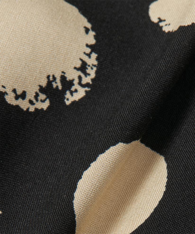 pantalon à motifs en viscose avec élastique au dos, Black