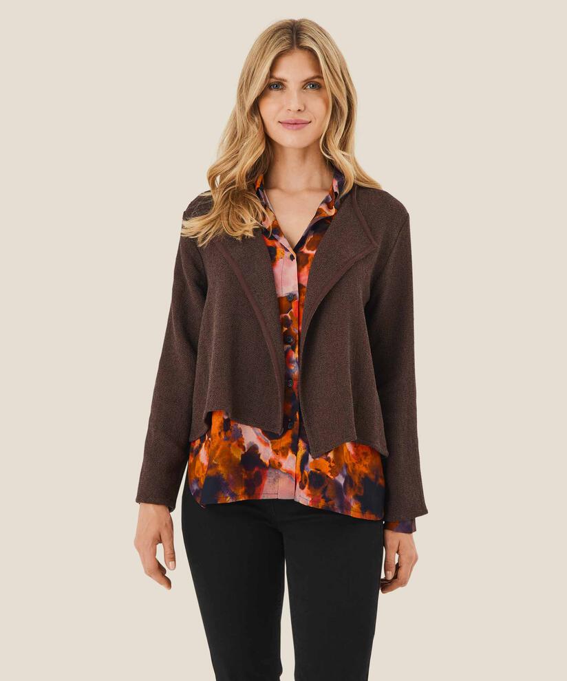 Veste Courte En Bouclé, Coffee Bean