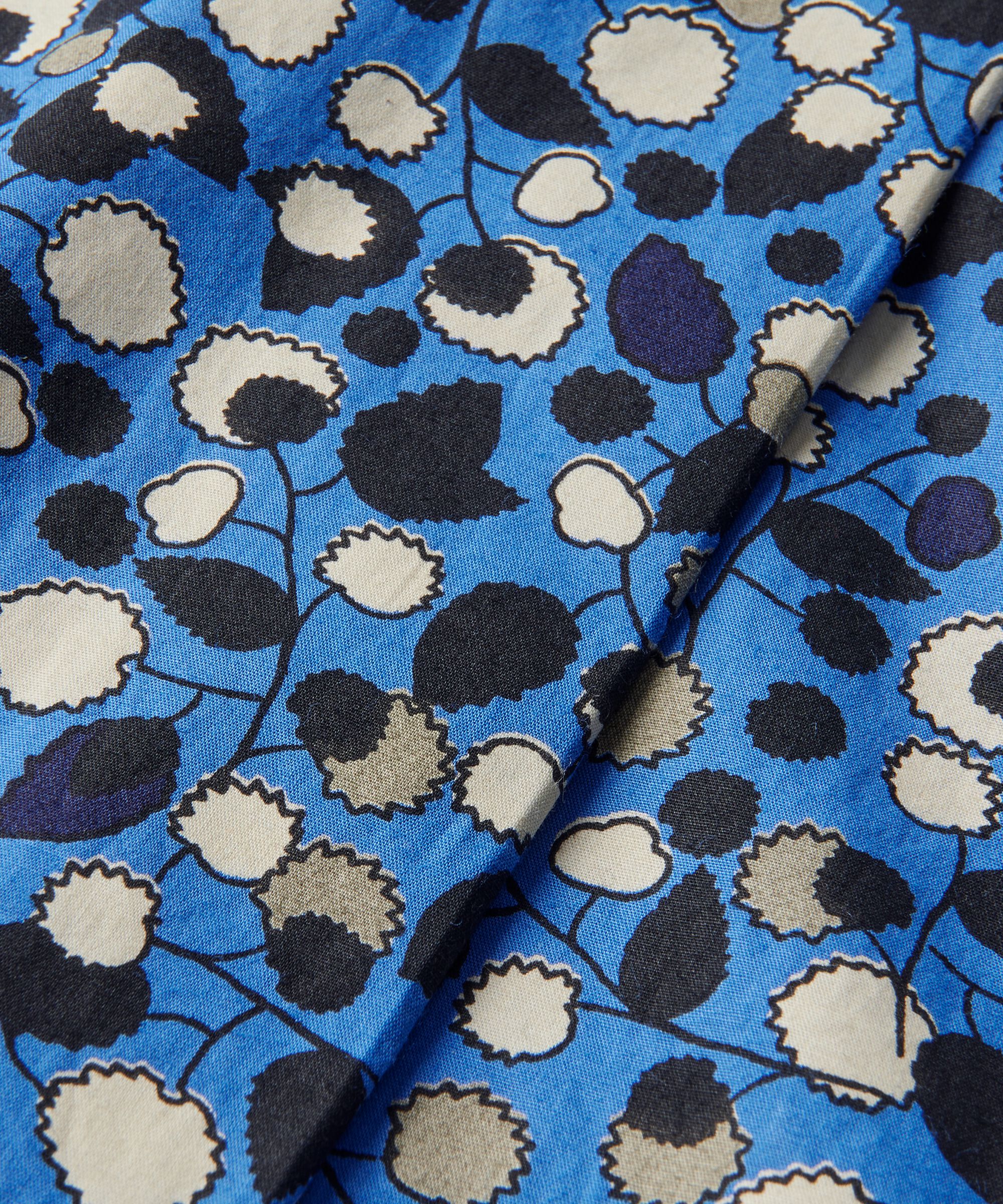 chemise en coton imprimé à manches 3/4, Federal Blue