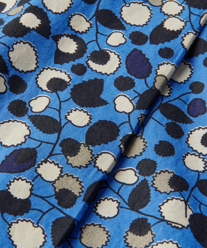 chemise en coton imprimé à manches 3/4, Federal Blue