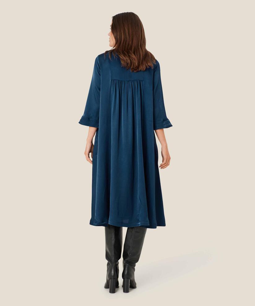 Robe En Viscose Manches Trois-quarts, Moonlit Ocean