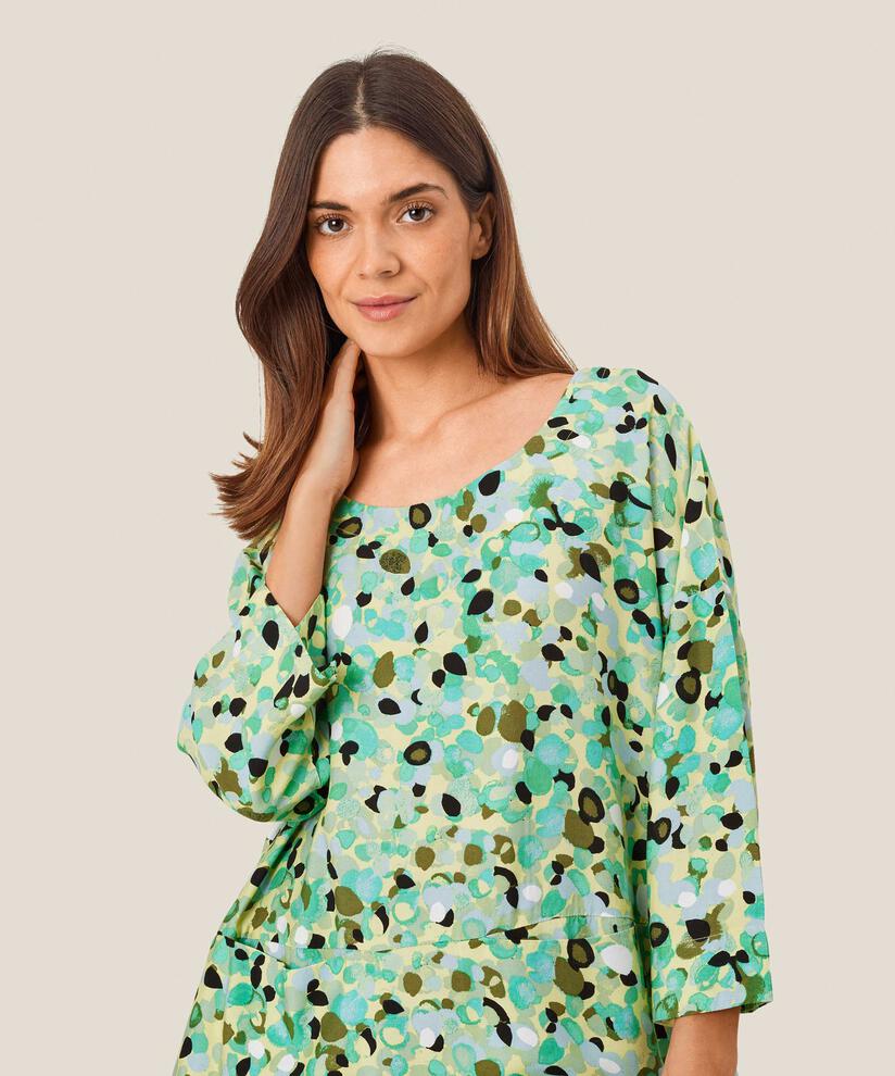 blouse en viscose à motif avec poches devant, Winter Green