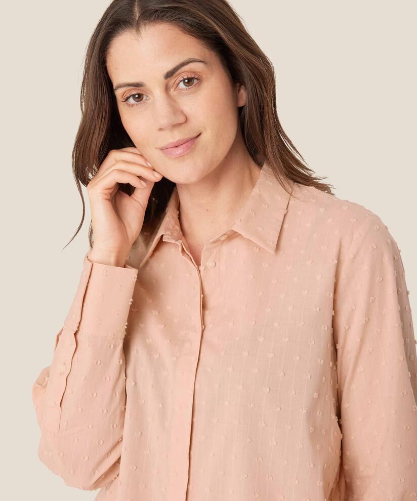 chemise en coton à pois tissés, Shifting Sand