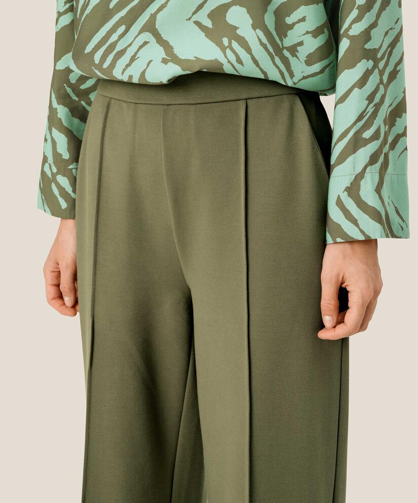 Pantalon En Jersey Épais Avec Poches, D. Lichen Green