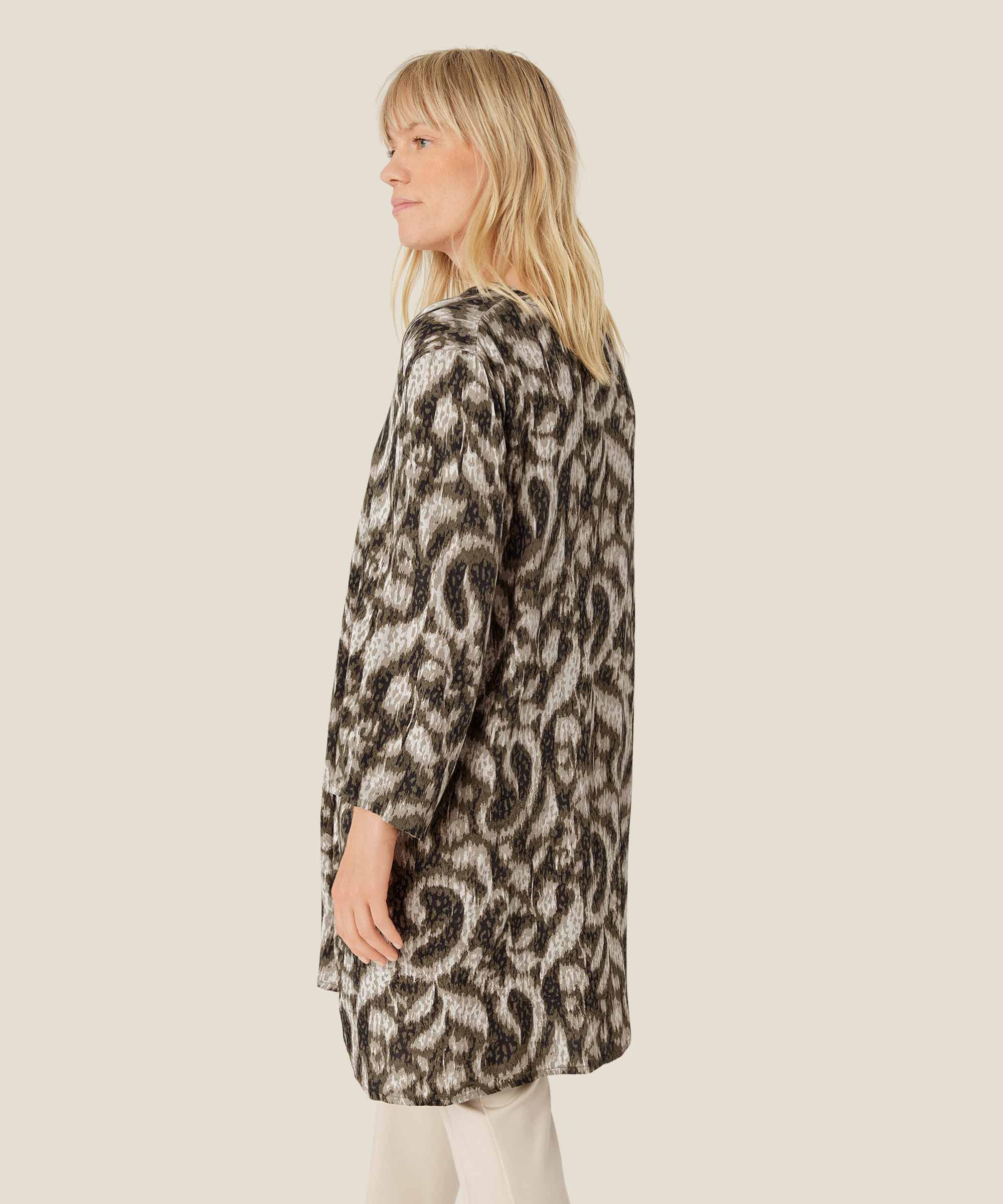 Tunique En Viscose Imprimée À Manches Trois-quarts, Sea Turtle