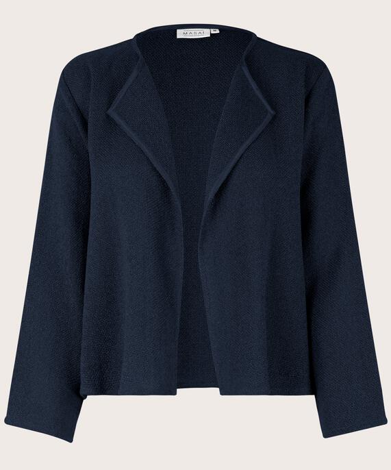 Veste Courte En Bouclé, Navy