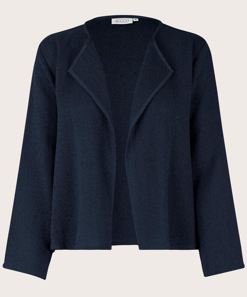 Veste Courte En Bouclé, Navy