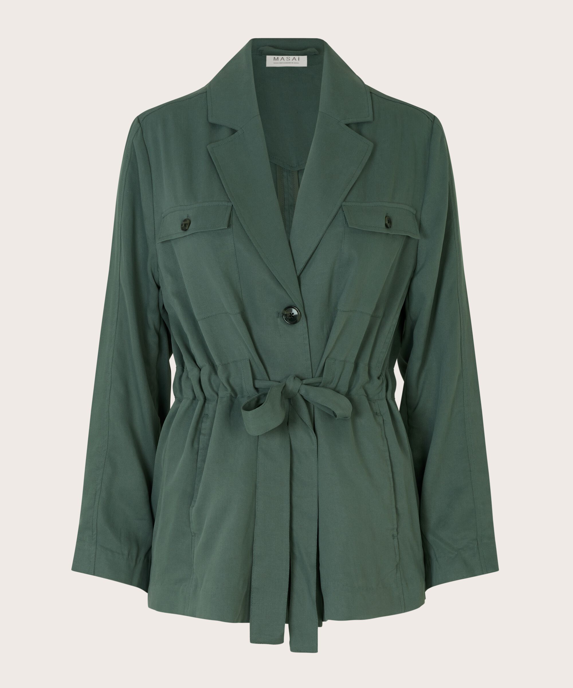 veste avec poches et liens à la taille, Balsam Green