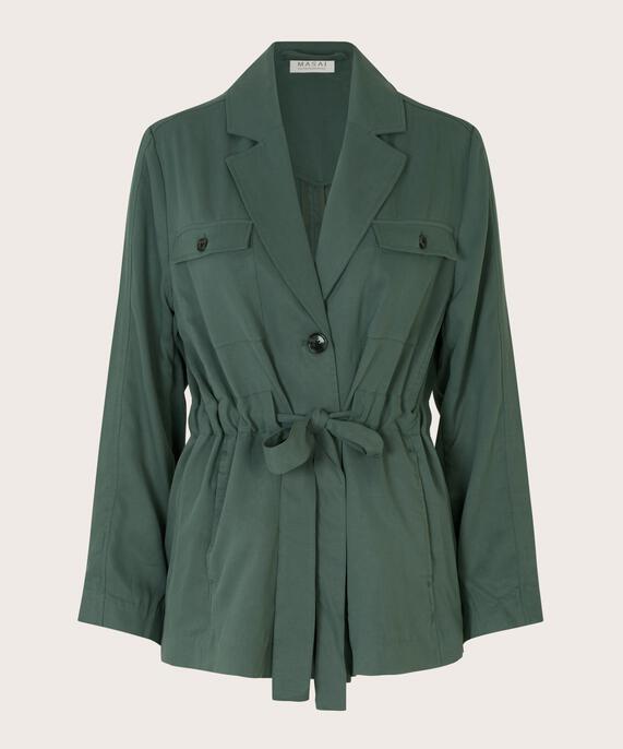 veste avec poches et liens à la taille, Balsam Green