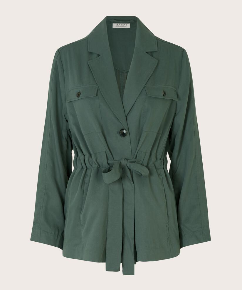 veste avec poches et liens à la taille, Balsam Green