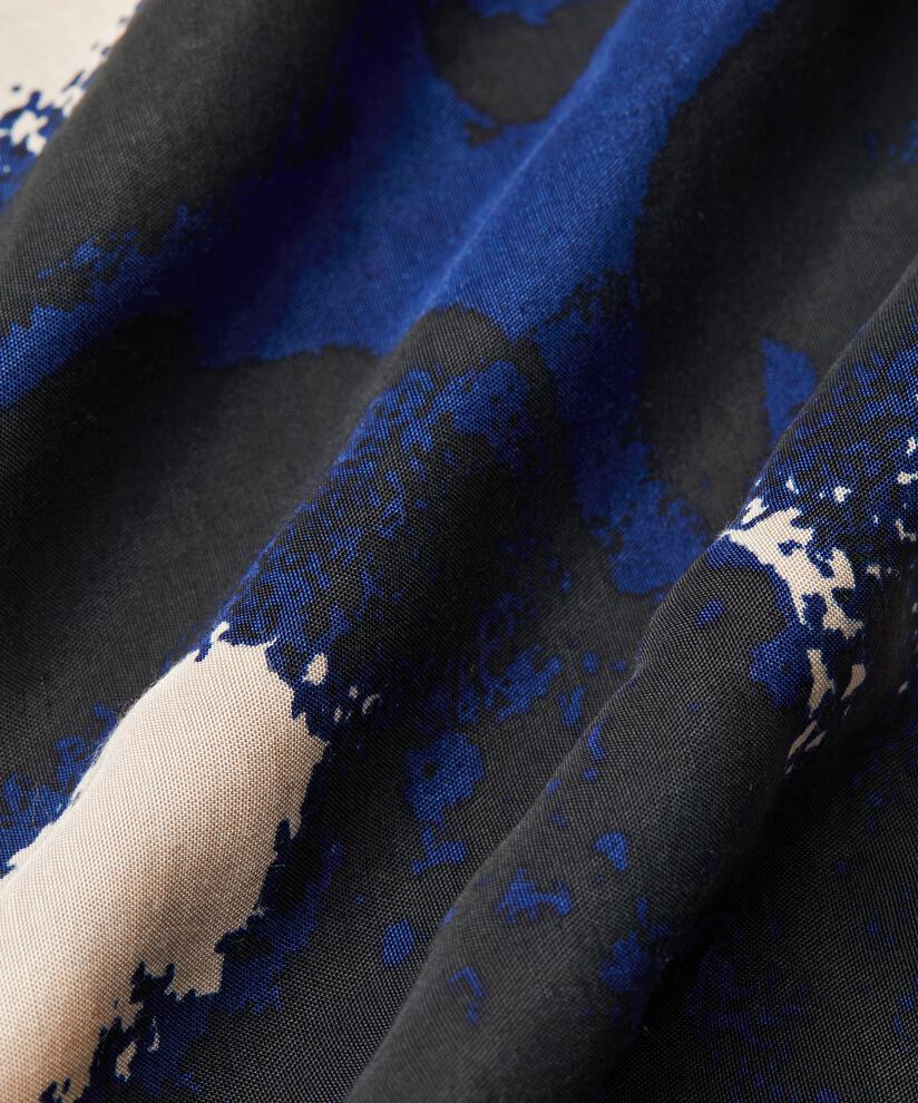 Blouse en viscose avec col en V, Maritime Blue