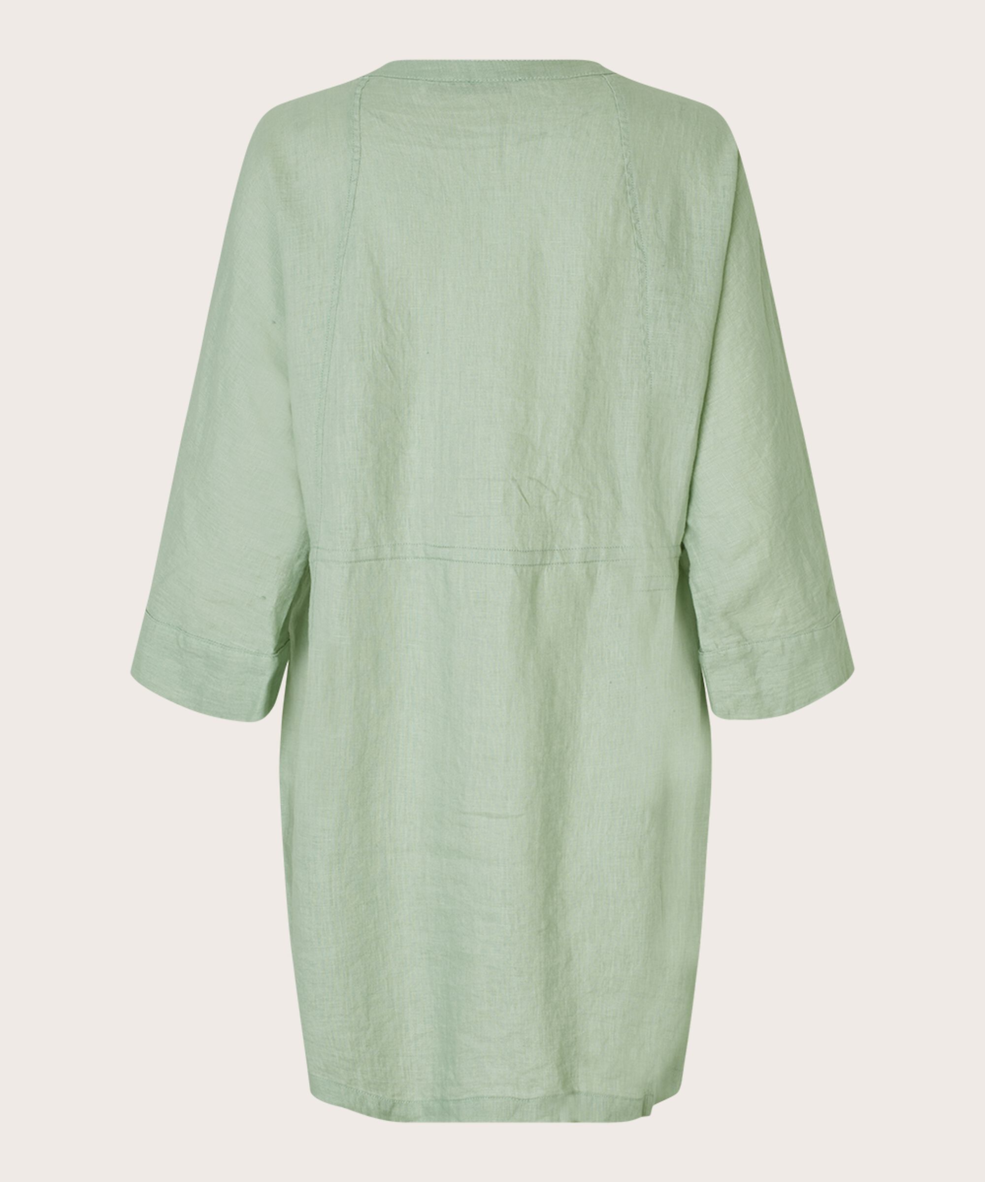 chemise en lin avec taille courante, Frosty Green