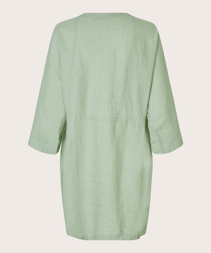 chemise en lin avec taille courante, Frosty Green