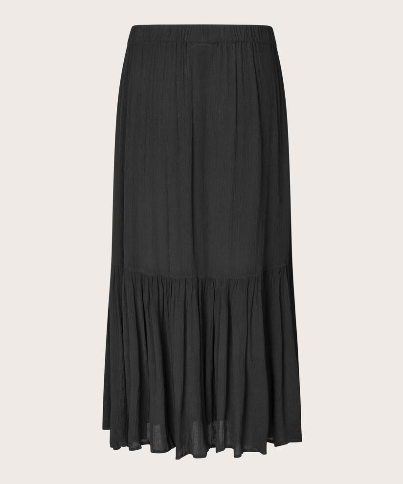 jupe en viscose avec taille élastique, Black