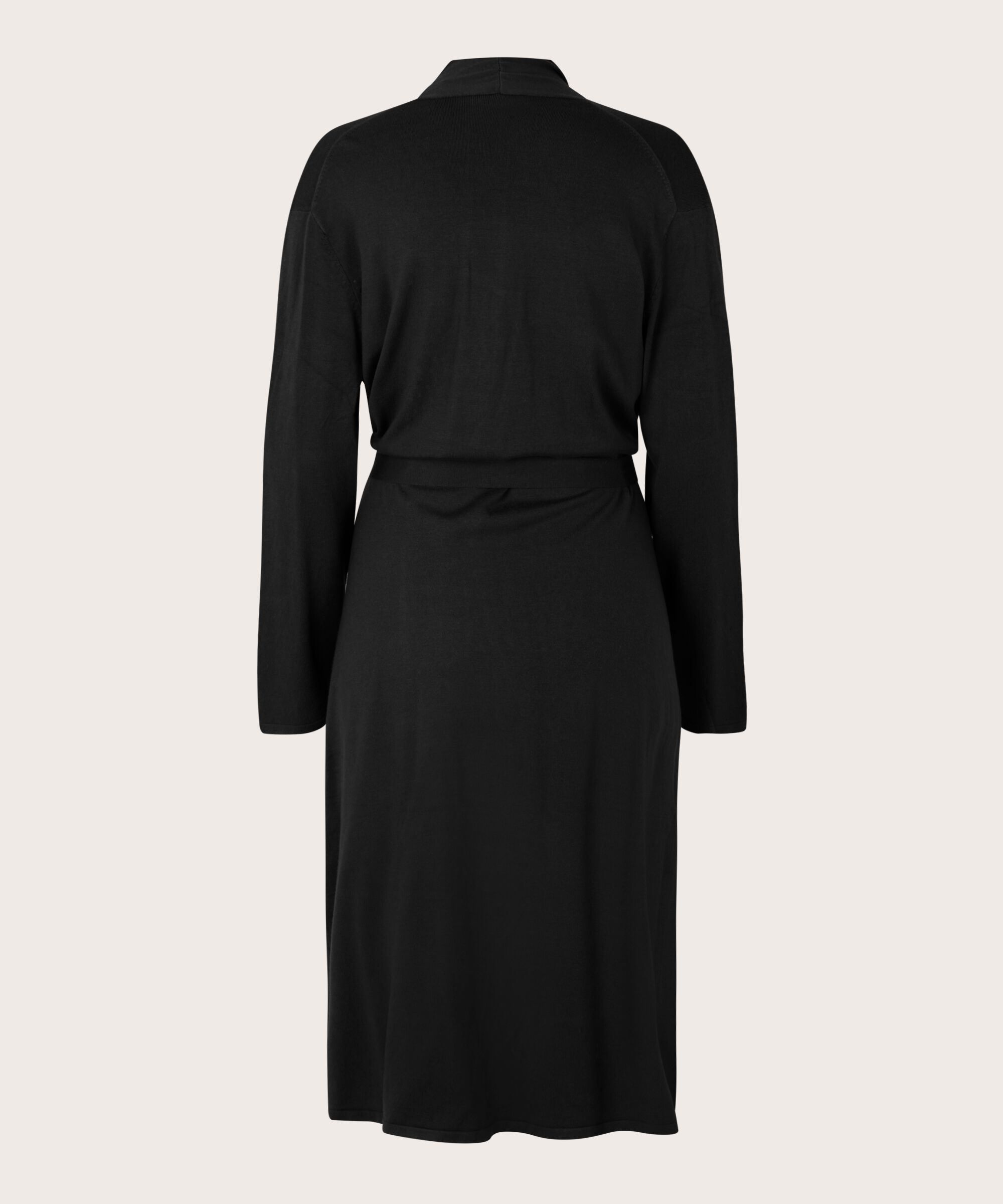 long cardigan avec ceinture, Black