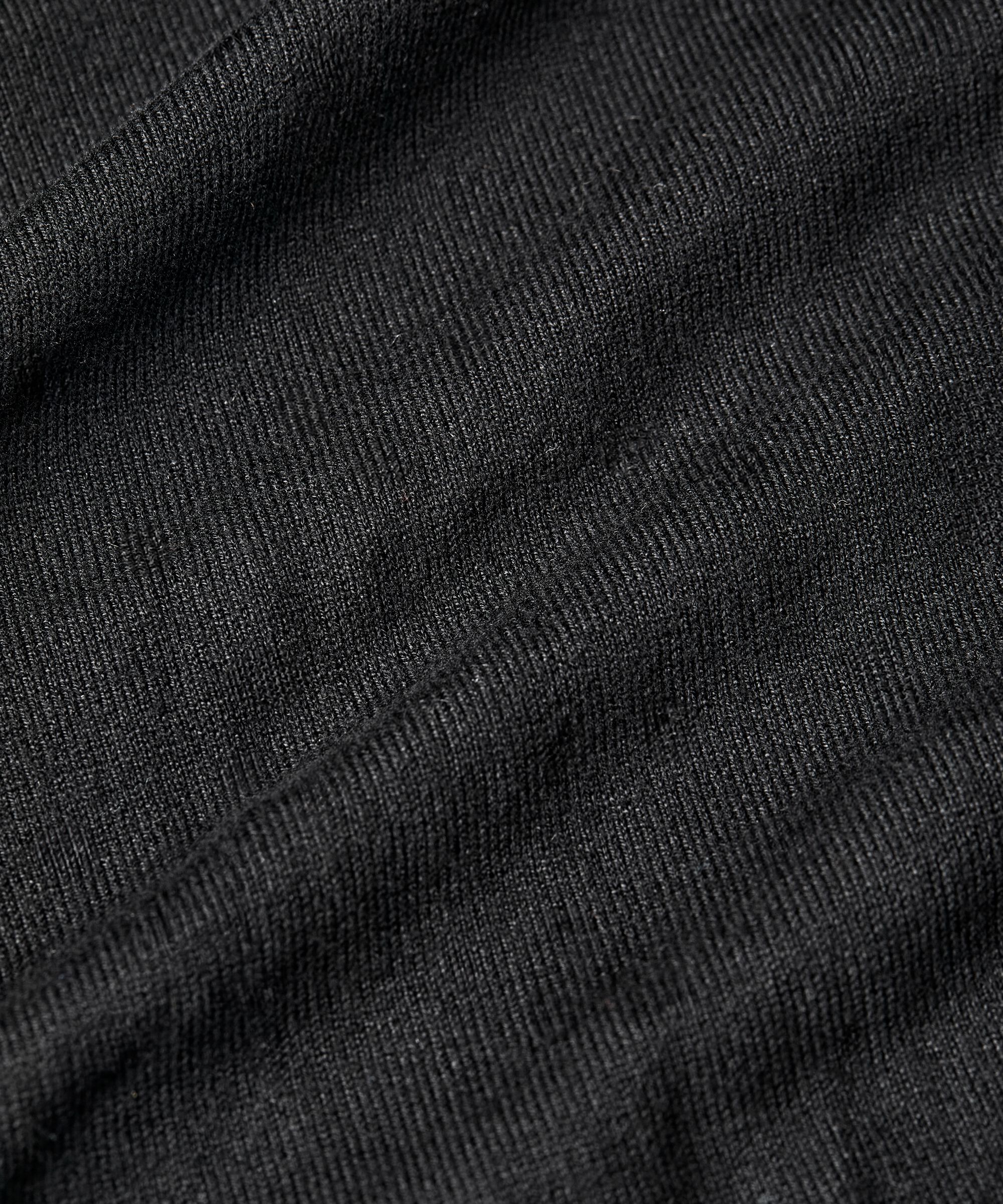Cardigan En Fine Maille Coupe Droite, Black
