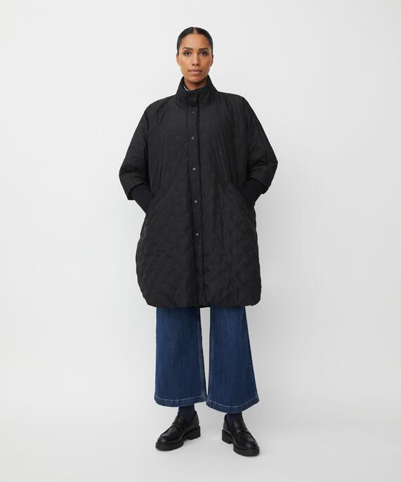 Manteau de transition avec fermeture à boutons, Black