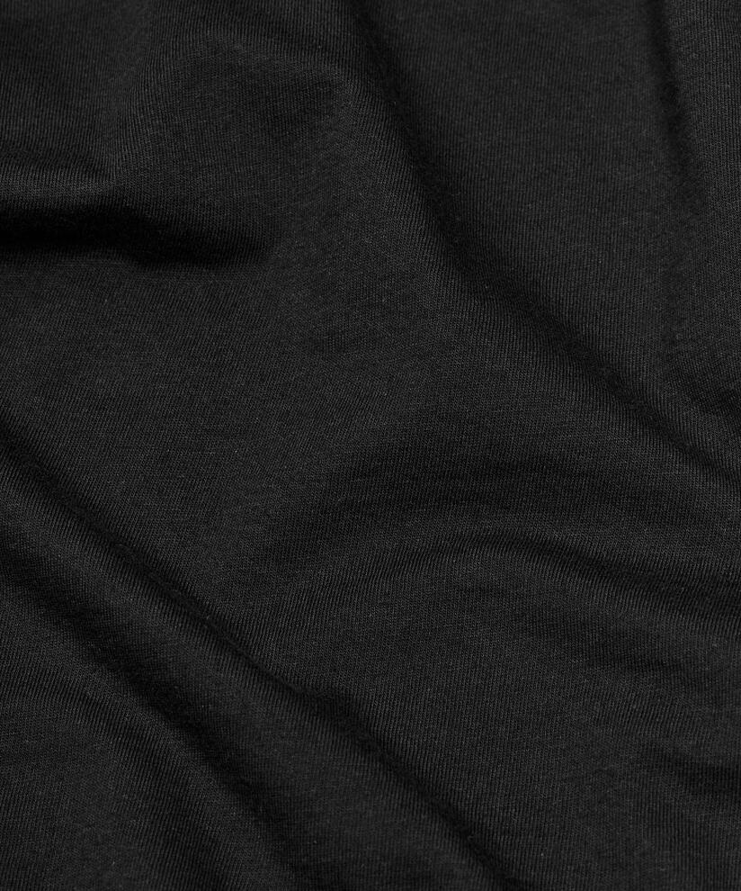 T-shirt à col en V et manches 1/2, Black