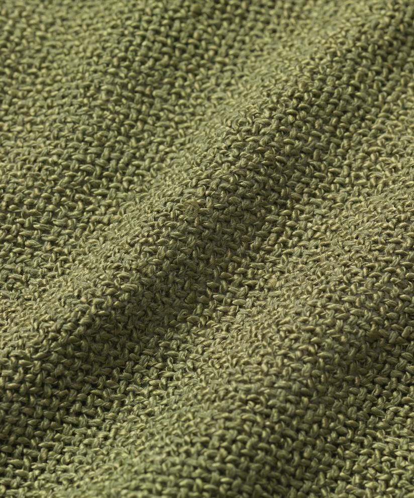Robe avec corsage bouclé et jupe en viscose, Loden Green