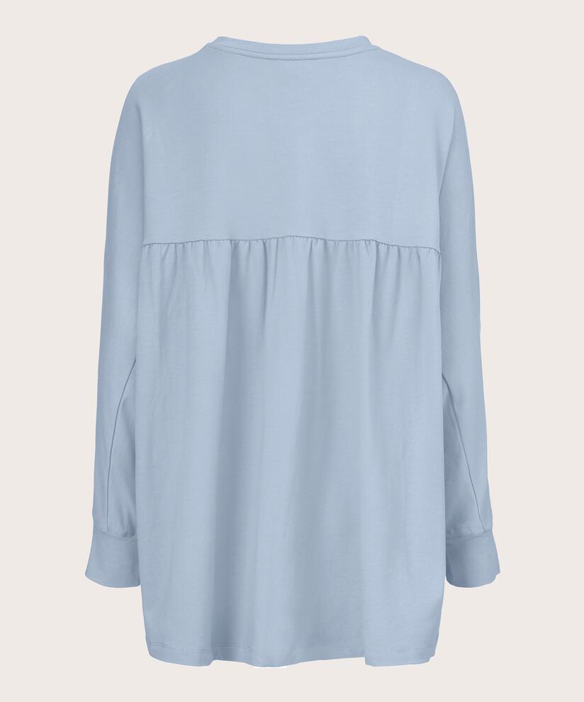 top en jersey doux à manches chauve-souris, Blue Fog