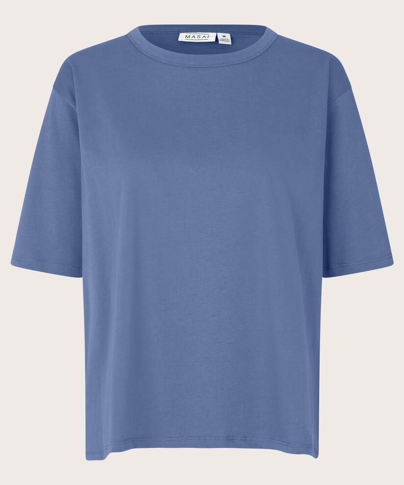 T-shirt À Col Rond, Bijou Blue