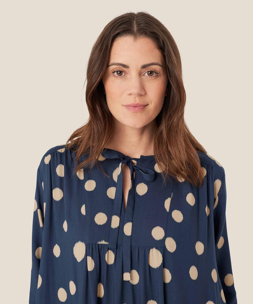 robe avec liens au cou et poches fendues, Moonlit Ocean