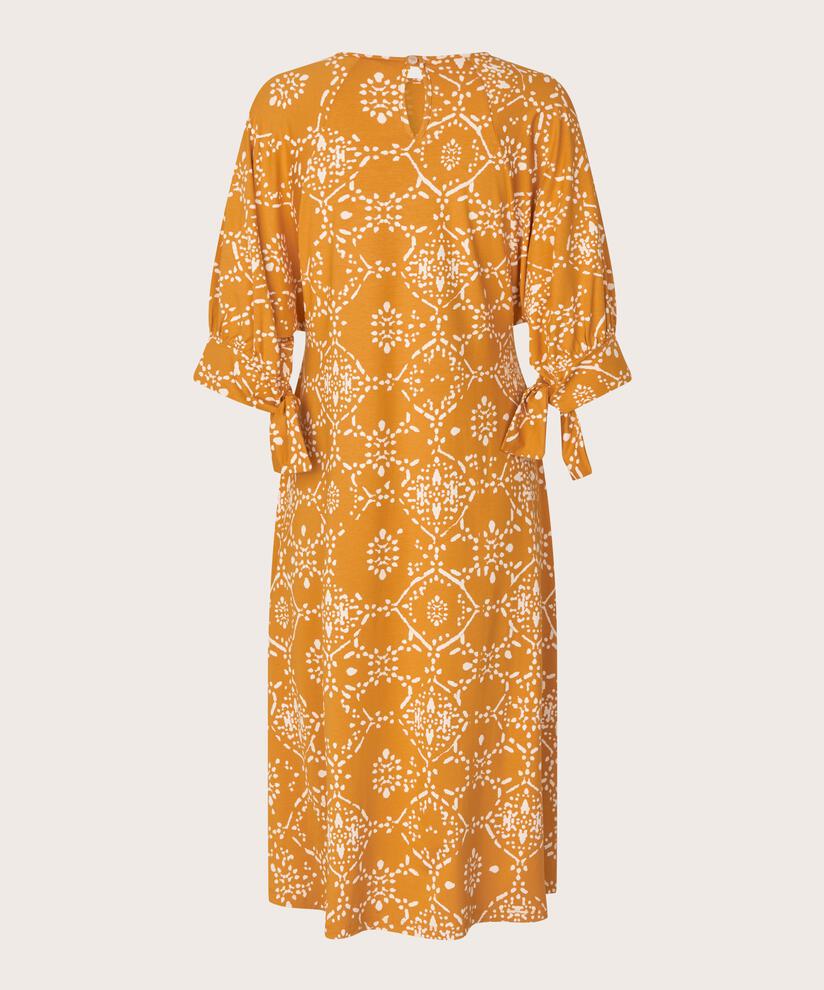 robe en jersey à motifs et col rond, Inca Gold
