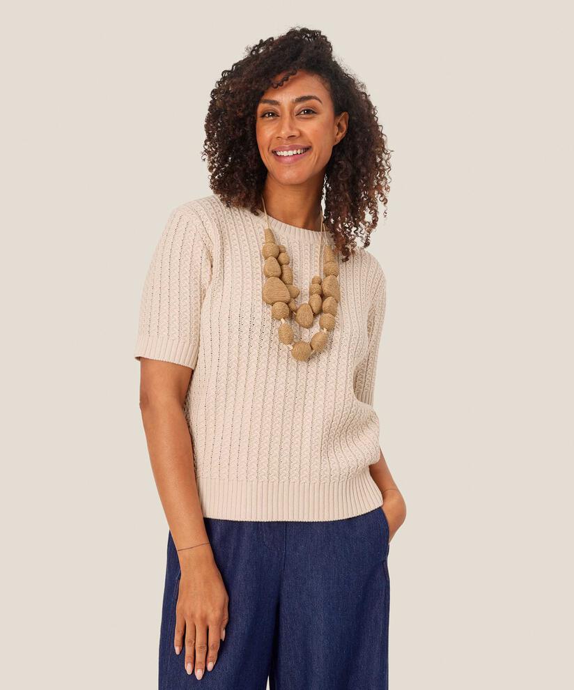 collier avec cordon et pierres cloutées, Safari