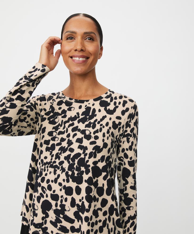 Top En Jersey Imprimé, Oxford Tan