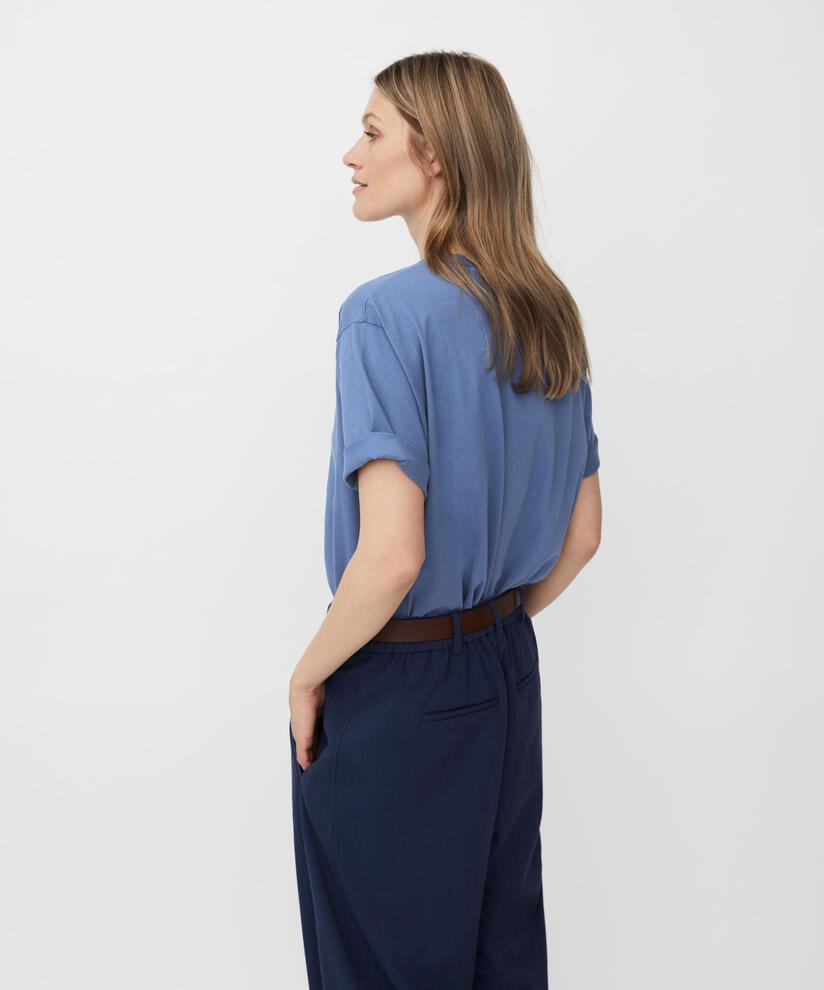 T-shirt À Col Rond, Bijou Blue