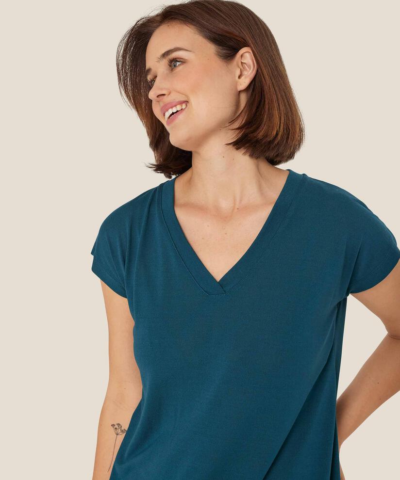 T-shirt En Jersey Col V, Reflect Pond