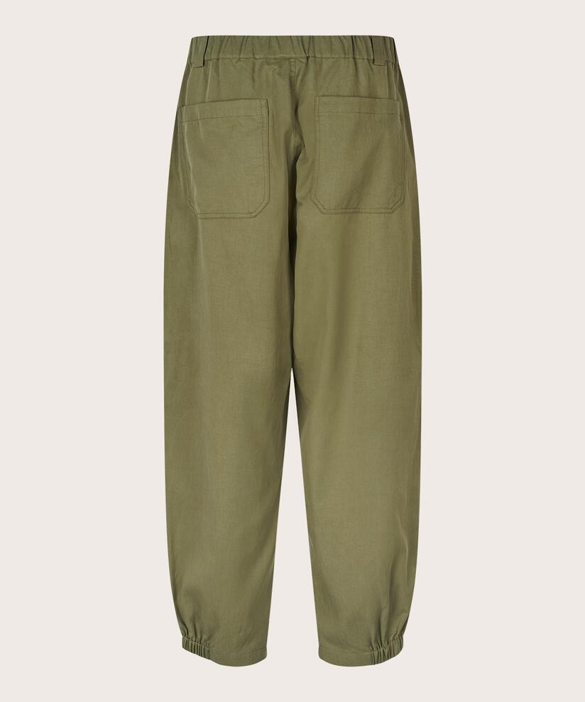 pantalon cargo en coton doux de qualité, D. Lichen Green