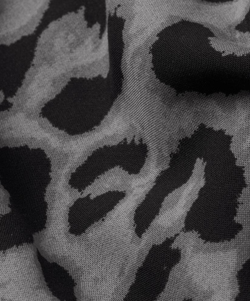 robe en viscose à imprimé léopard, Steel Grey
