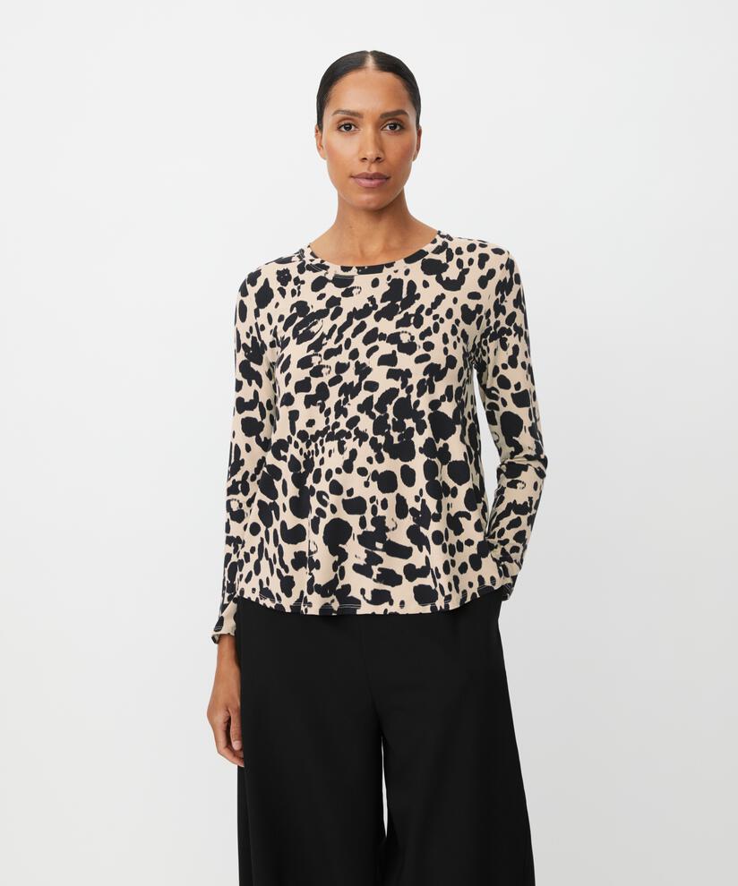 Top En Jersey Imprimé, Oxford Tan