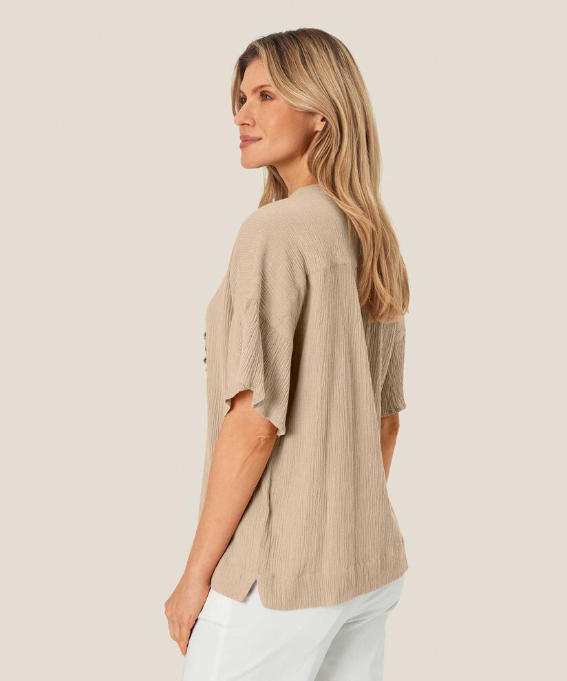 chemise en coton mélangé à manches courtes, Safari