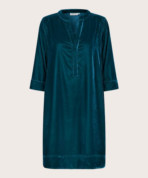 Robe En Velours À Col En V, Reflect Pond