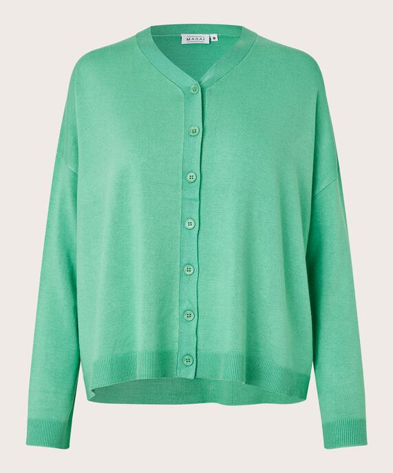 cardigan en maille fine avec col en V, Winter Green