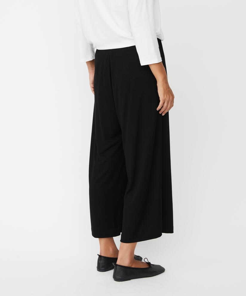 pantalon court en jersey avec taille élastique, Black
